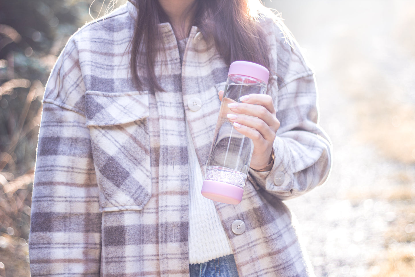 inu! ROSE | The Original DIY Crystal Water Bottle with Rose Quartz