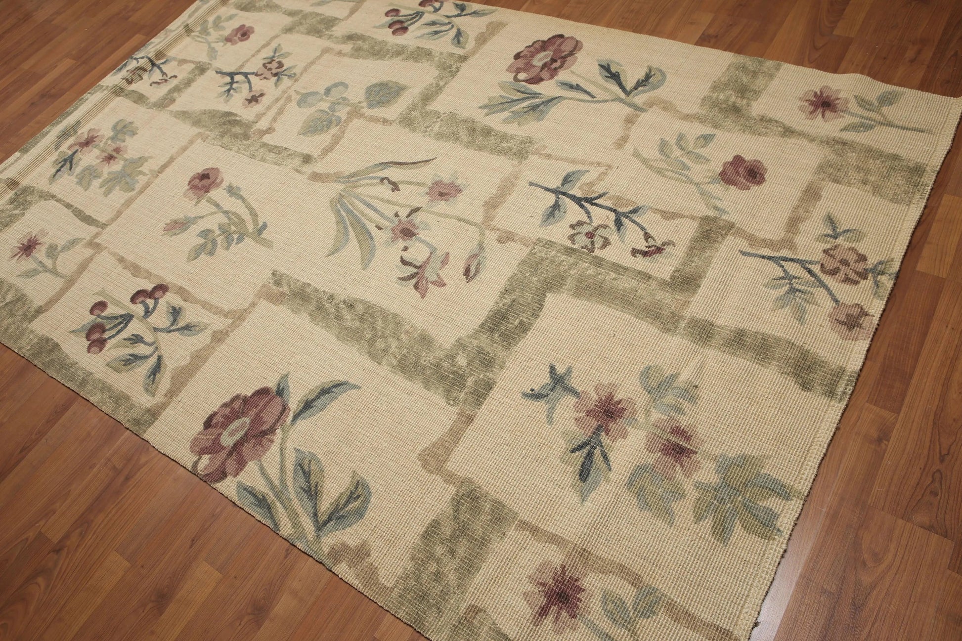 Hand Woven 100% Wool Traditional Oriental Area Rug Brown 6'x9'-1