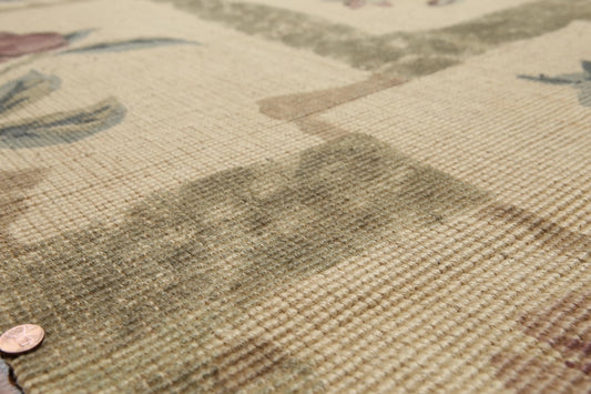 Hand Woven 100% Wool Traditional Oriental Area Rug Brown 6'x9'-0
