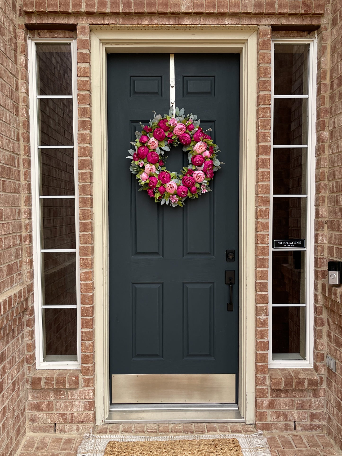 Blush Pink Peony Spring Wreath