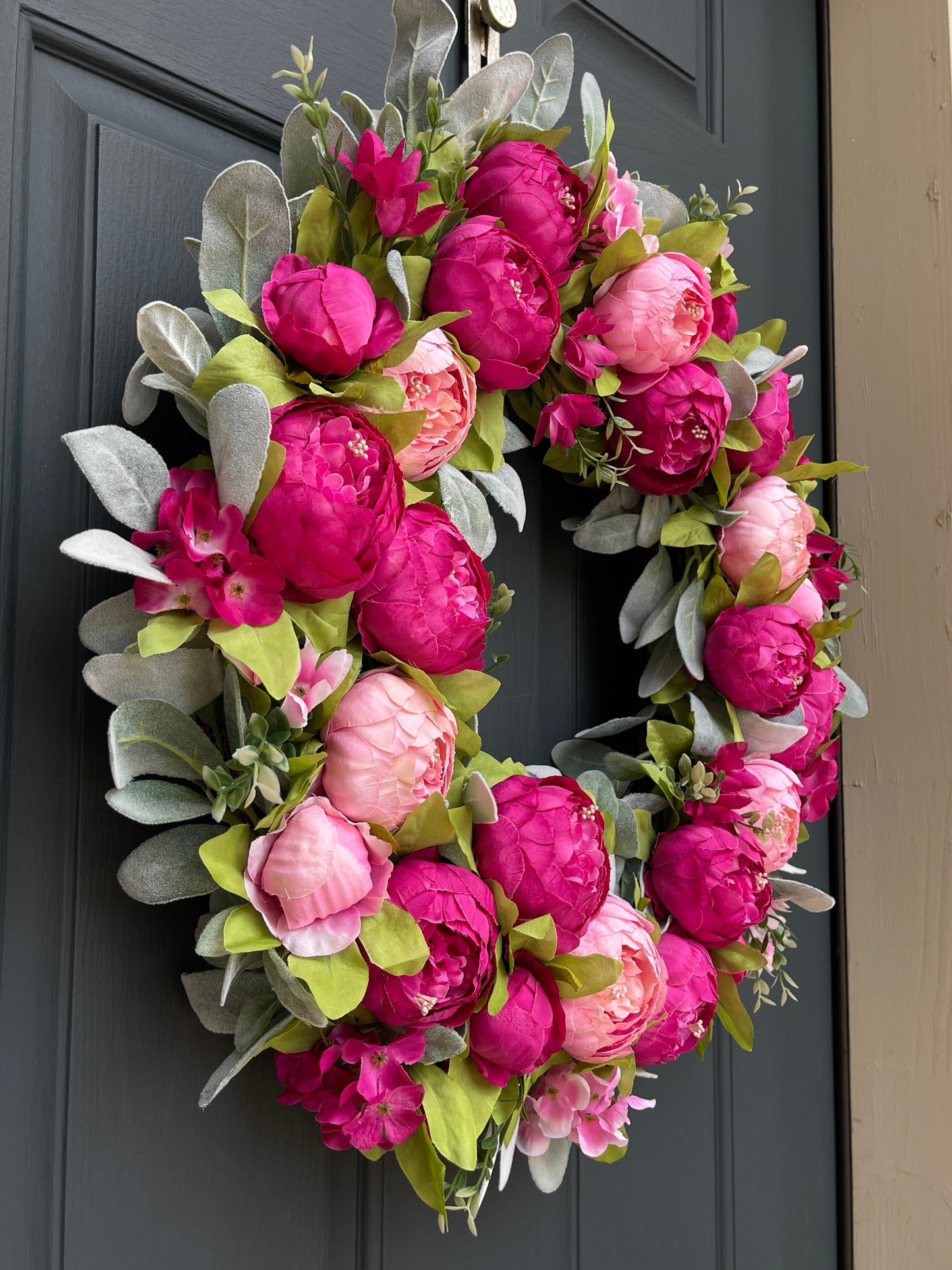 Blush Pink Peony Spring Wreath