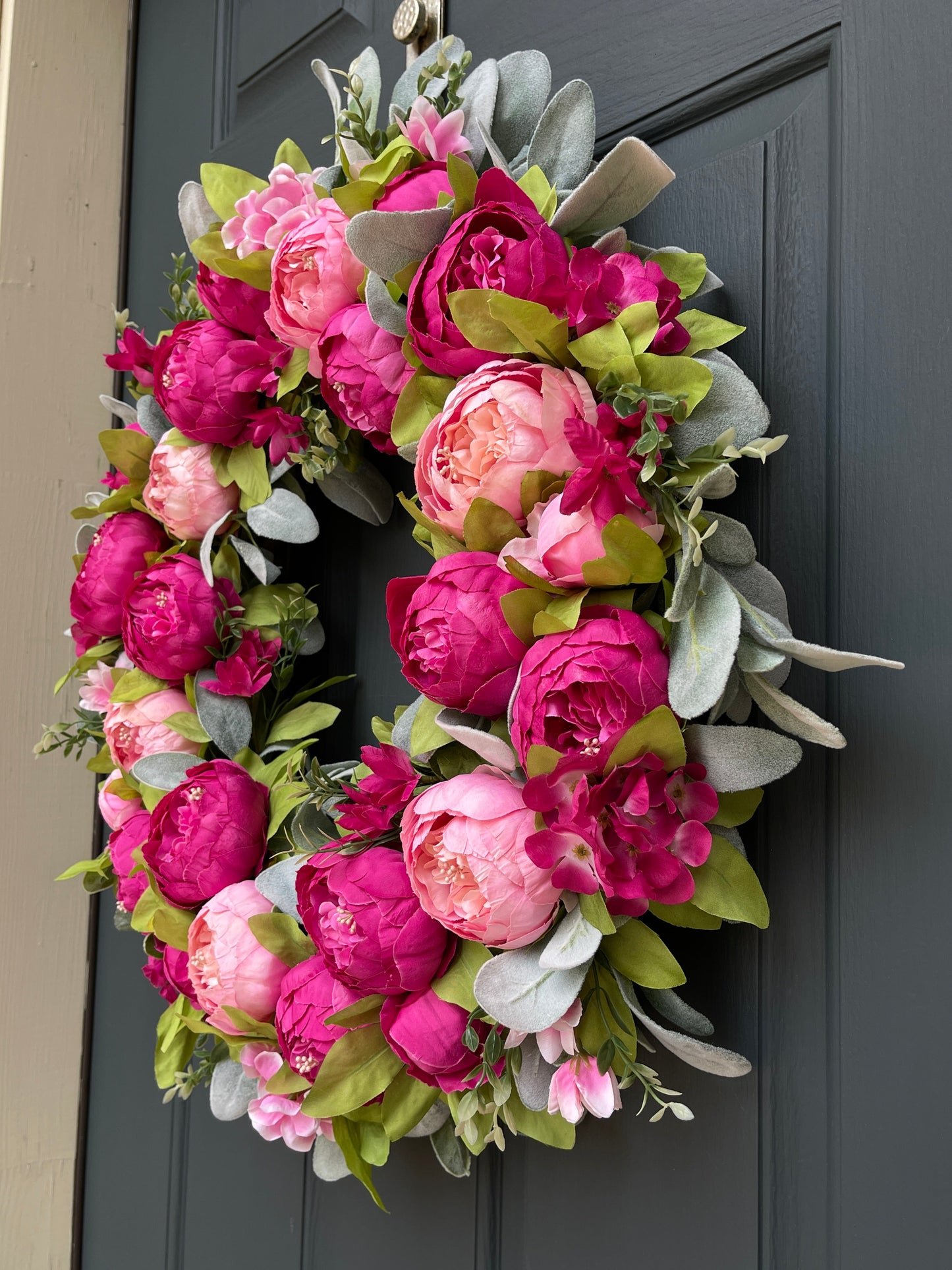 Blush Pink Peony Spring Wreath