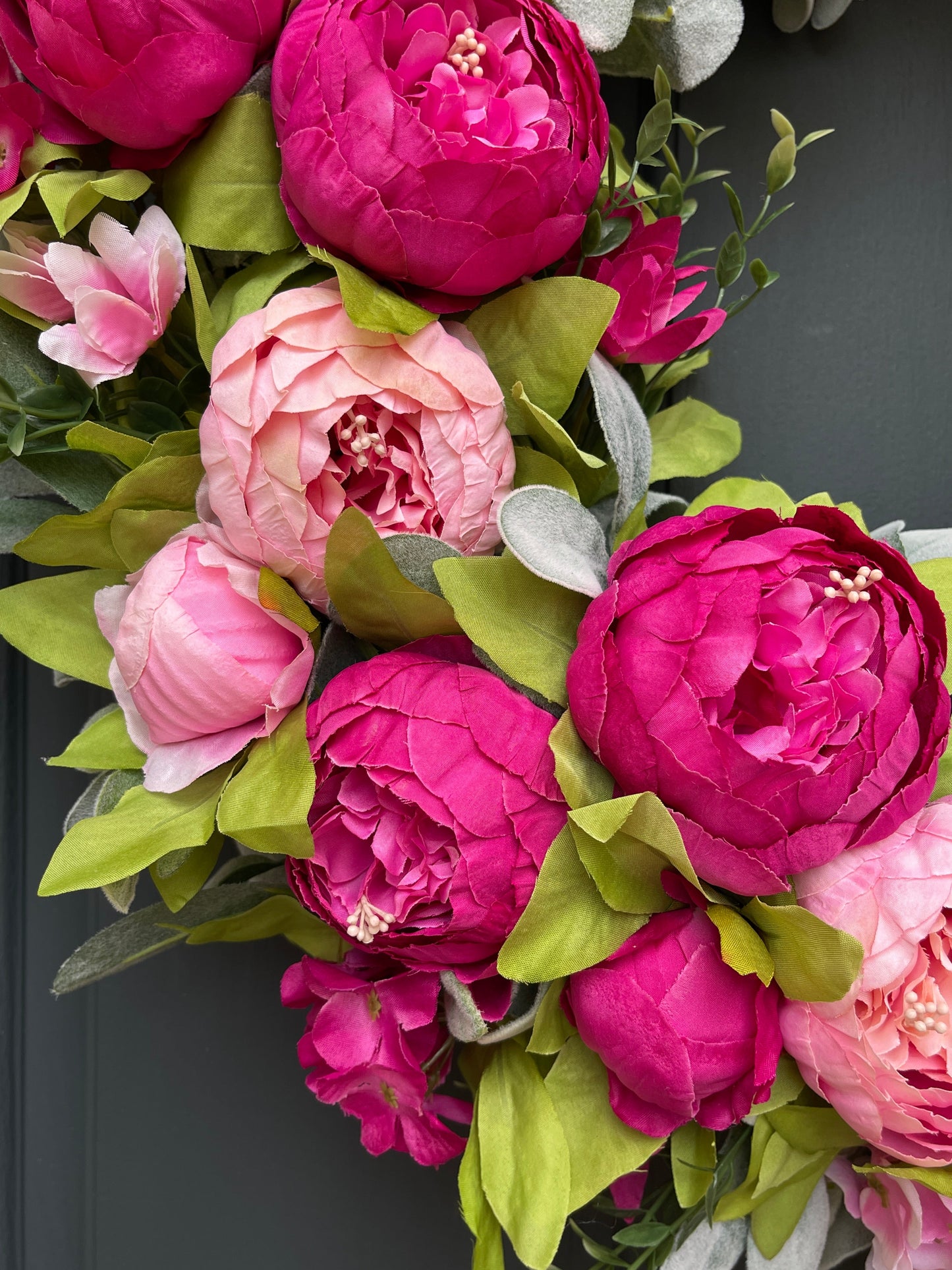 Purple Peony Spring Wreath