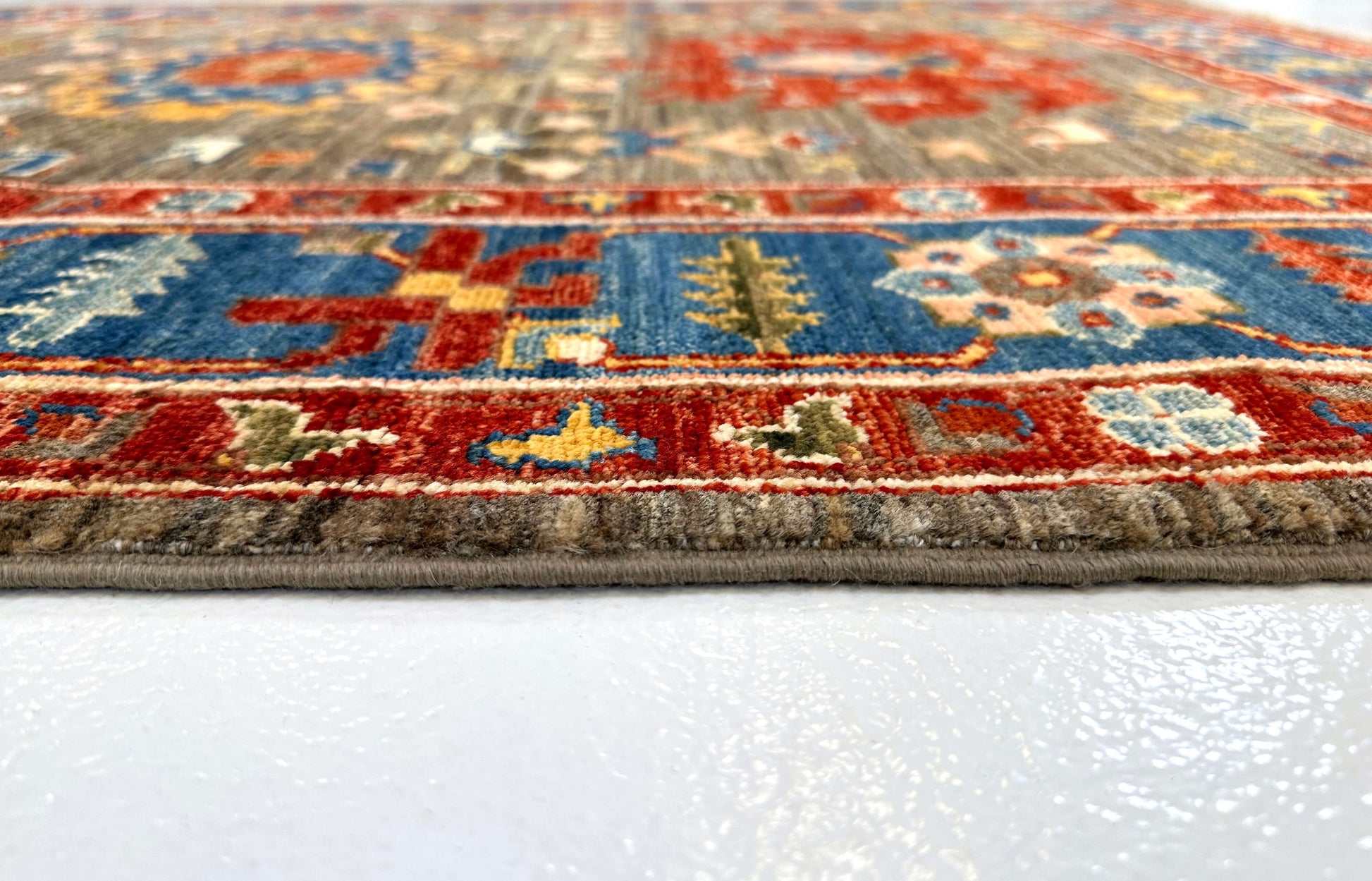 Afghan Ariyana (3'11"x5'09") brown/blue-3