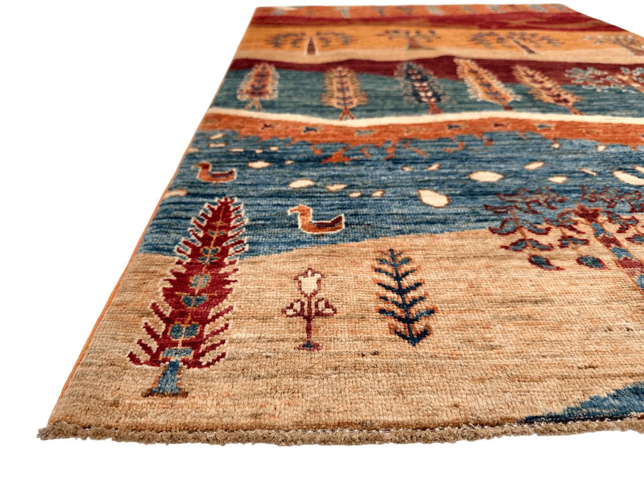 Afghan Gabbeh - Trees (3'05"x5'01") multicolor/rust-2