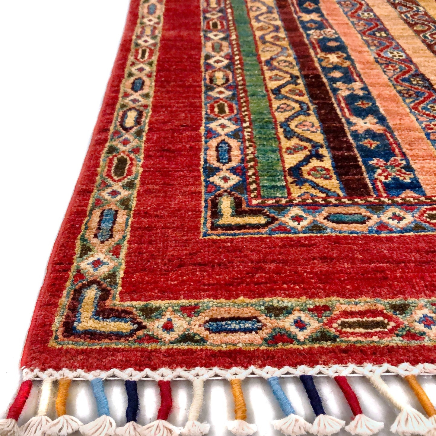Afghan Shawl (2x4) red/grn-1