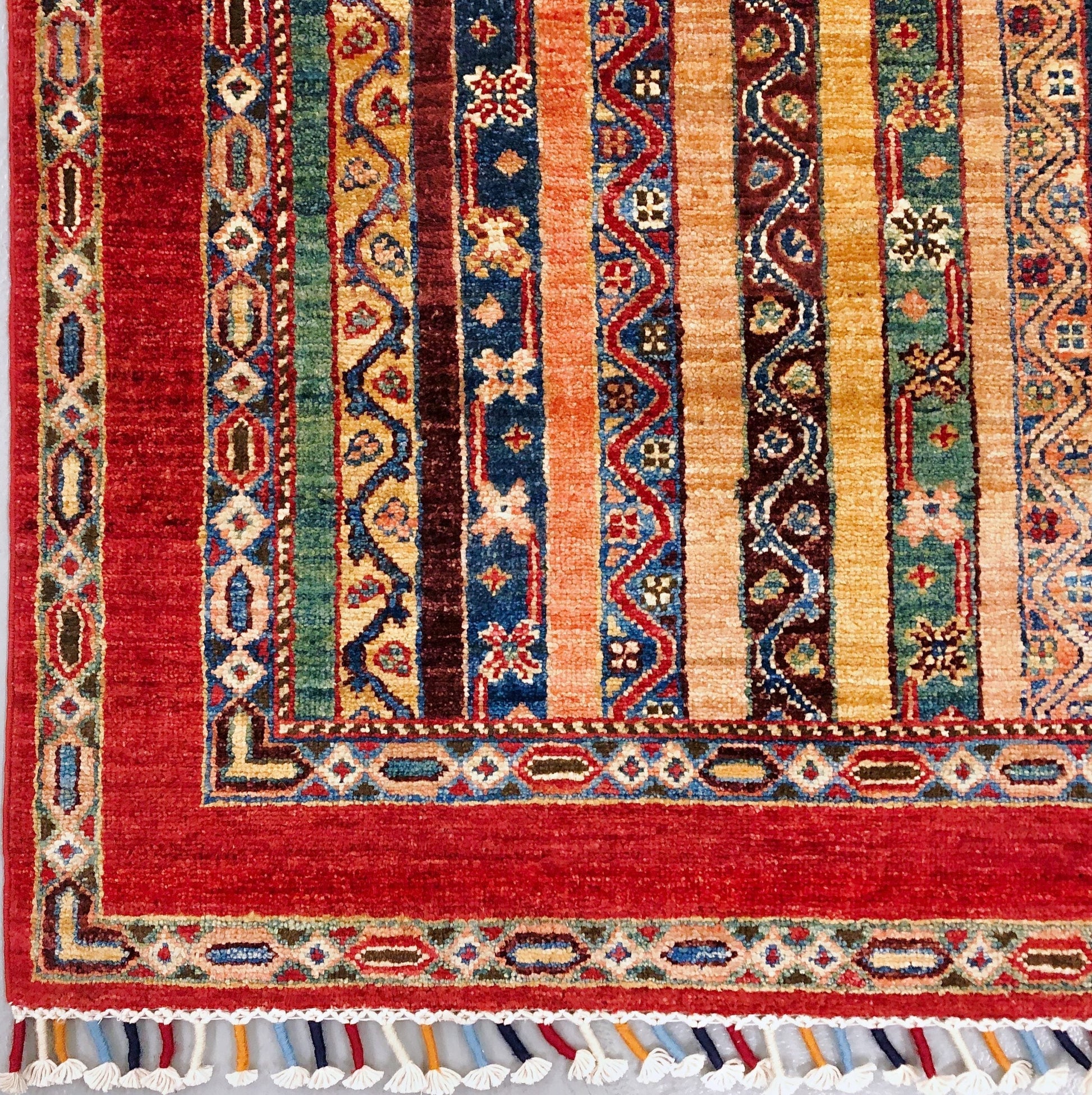 Afghan Shawl (2x4) red/grn-2