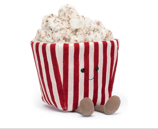 Pre-Order Movie Night Popcorn Plushie | 8.5” Ultra-Soft Sensory Food Toy