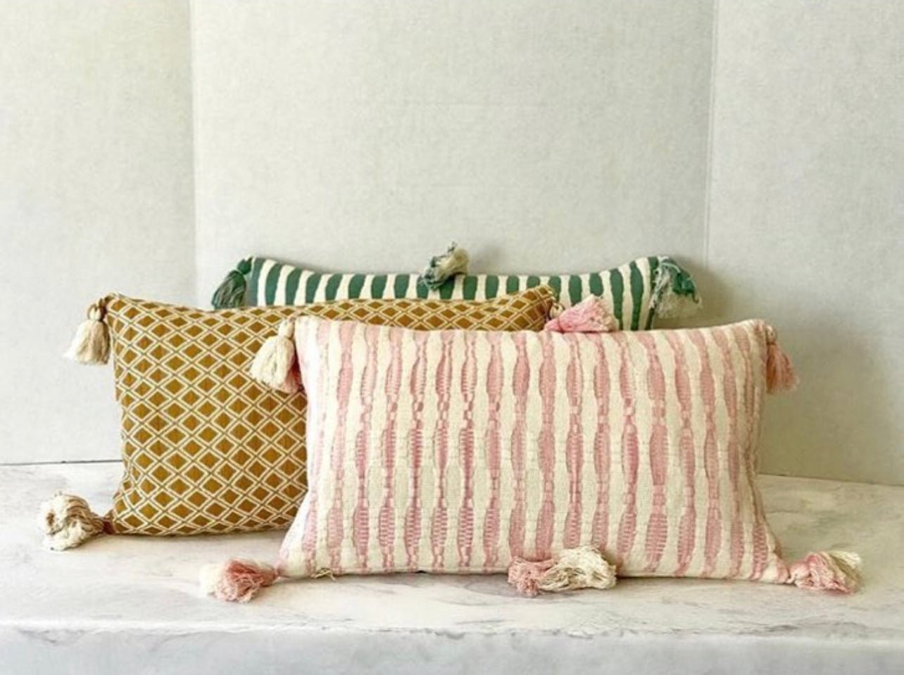 Antigua Pillow- Naturally Dyed Faded Pink