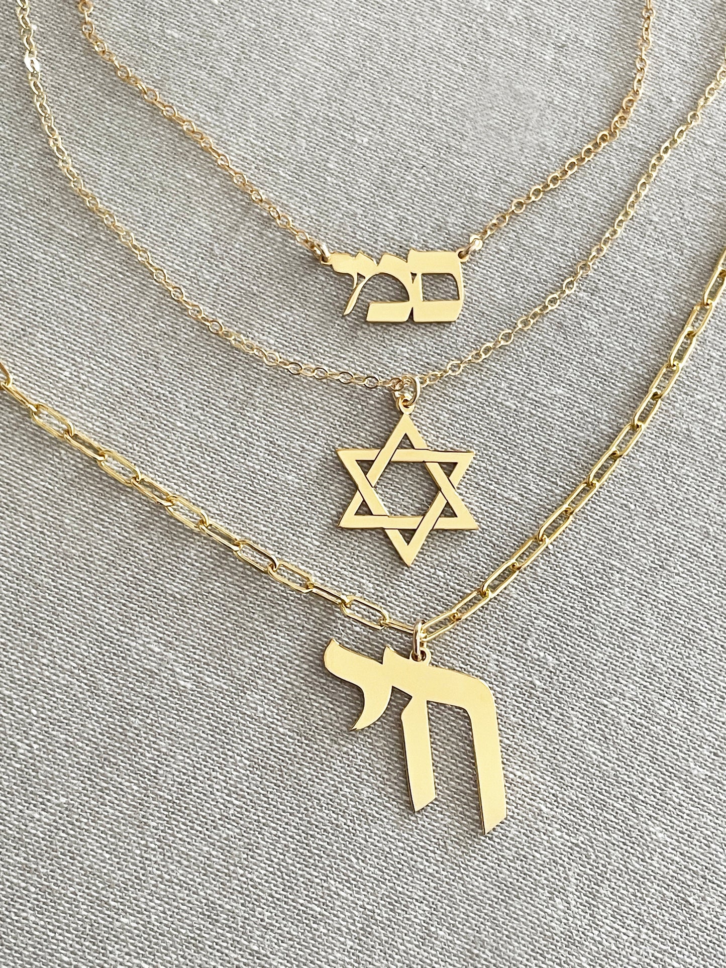 Omer Chai Paperclip Necklace