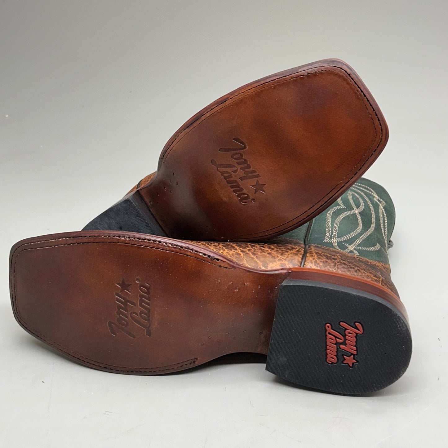 Tony Lama Tapadera Walnut Elephant Print Cowhide Style #TL317 Men's Size 8 EE