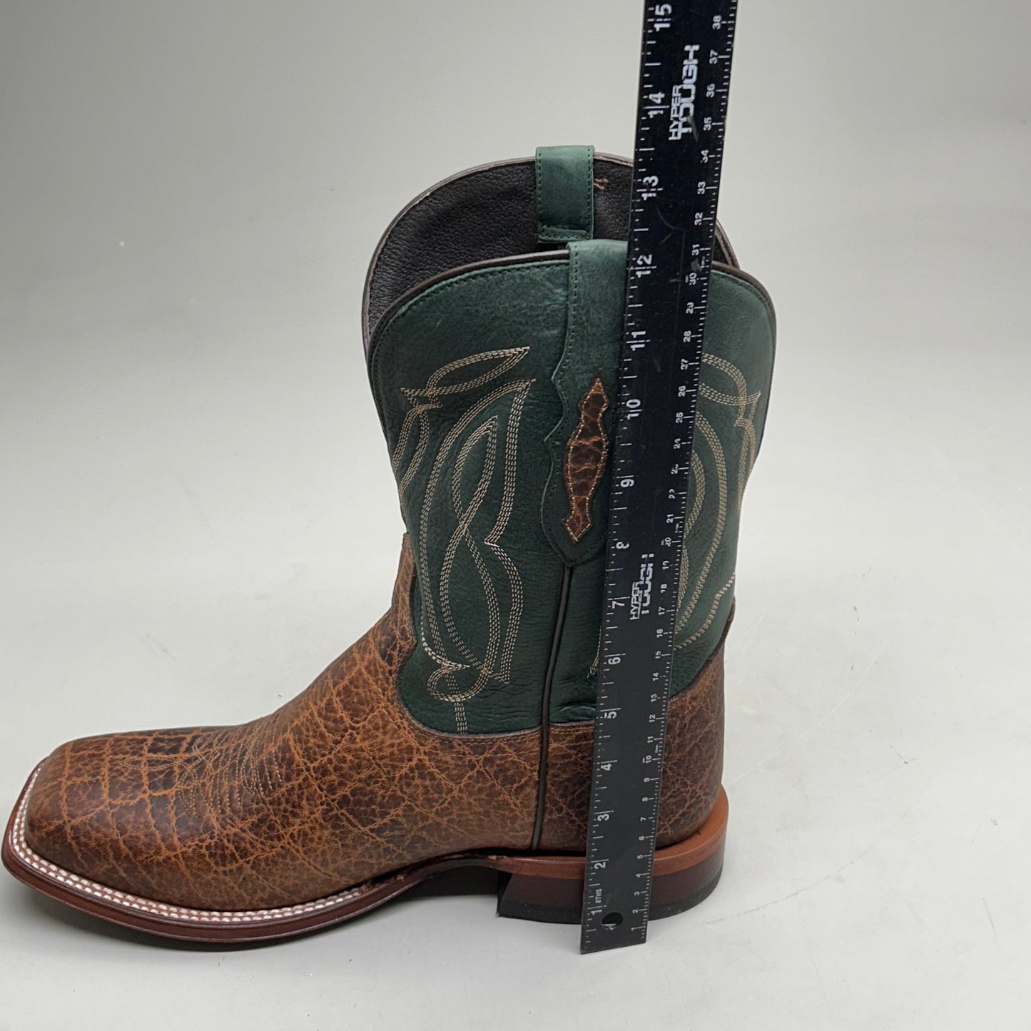 Tony Lama Tapadera Walnut Elephant Print Cowhide Style #TL317 Men's Size 8 EE