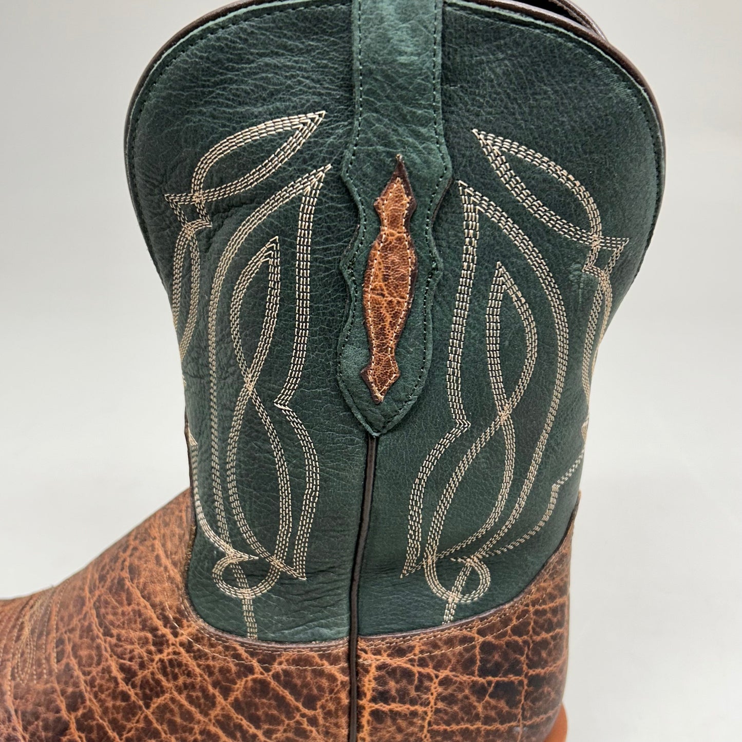Tony Lama Tapadera Walnut Elephant Print Cowhide Style #TL317 Men's Size 8 EE