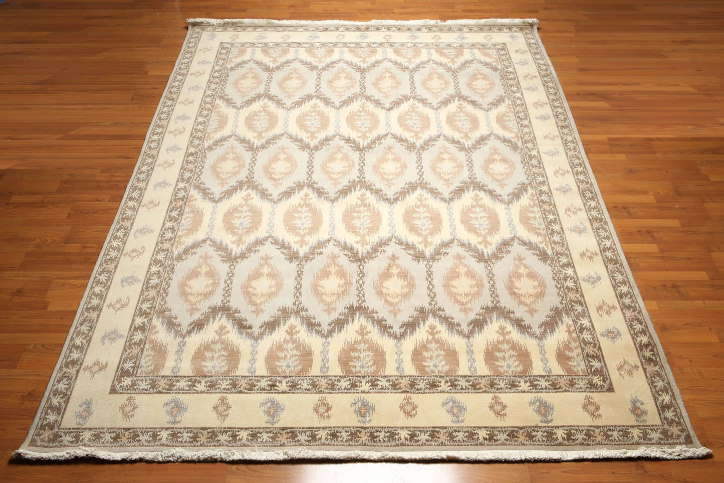 9' x 12' Hand knotted Wool Traditional Oriental Area Rug full pile 9x12 Beige-1