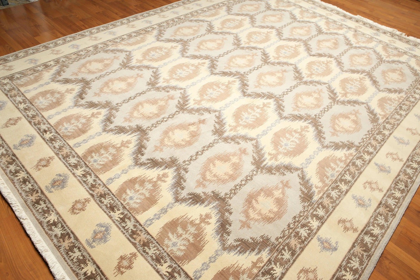 9' x 12' Hand knotted Wool Traditional Oriental Area Rug full pile 9x12 Beige-3