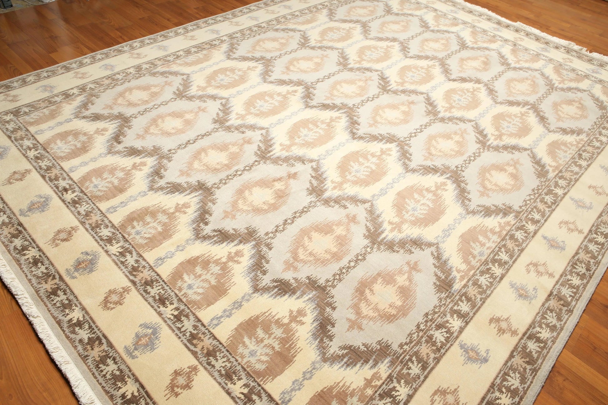 9' x 12' Hand knotted Wool Traditional Oriental Area Rug full pile 9x12 Beige-3