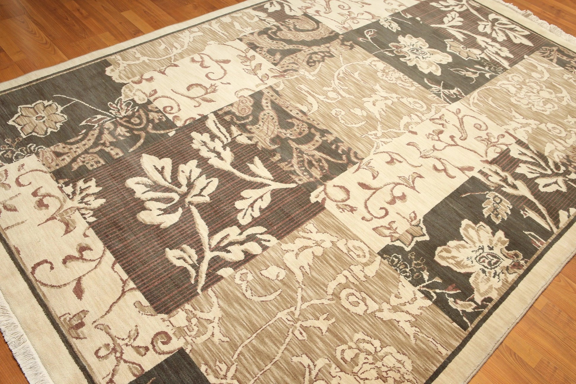 Hand Knotted 100% Wool Traditional Rustic Oriental Area Rug Beige 6' x9'-2