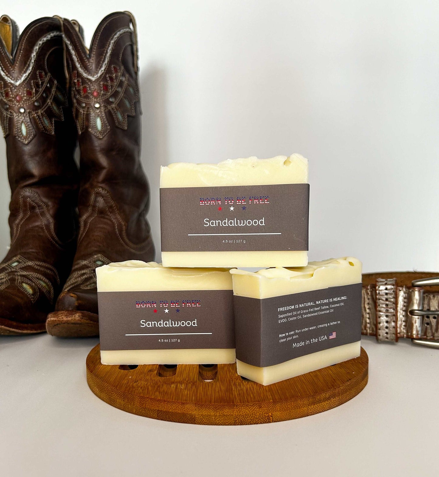 Sandalwood Tallow Soap Bar-3