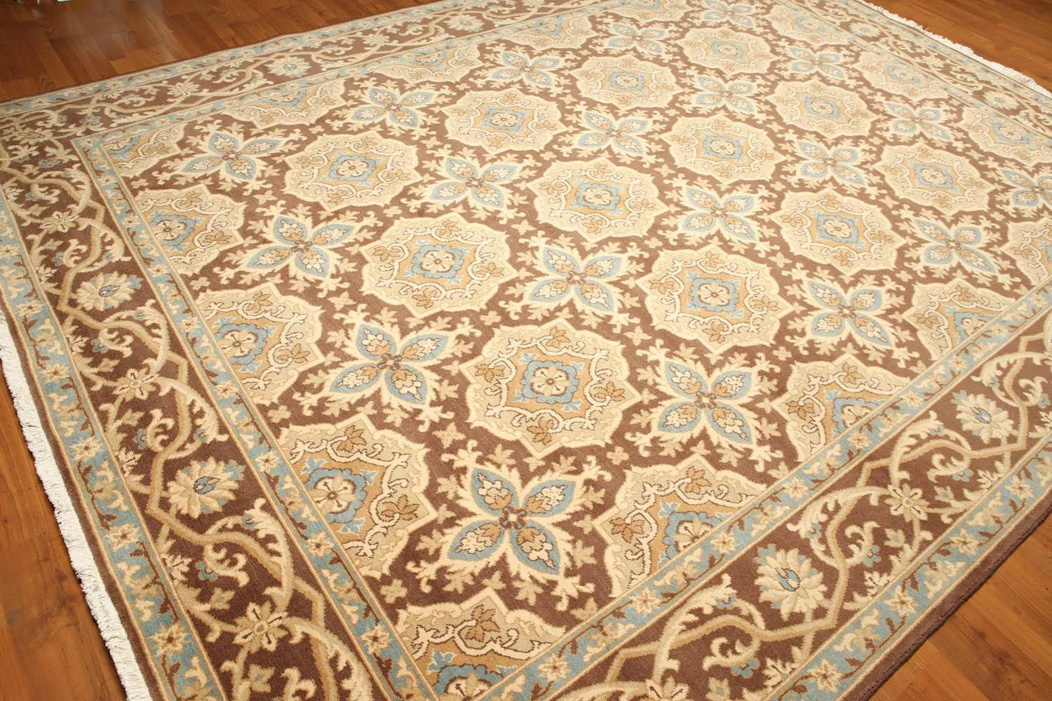 9' x 12' Traditional Oriental Area Rug 100% New Zealand wool New Beige-1