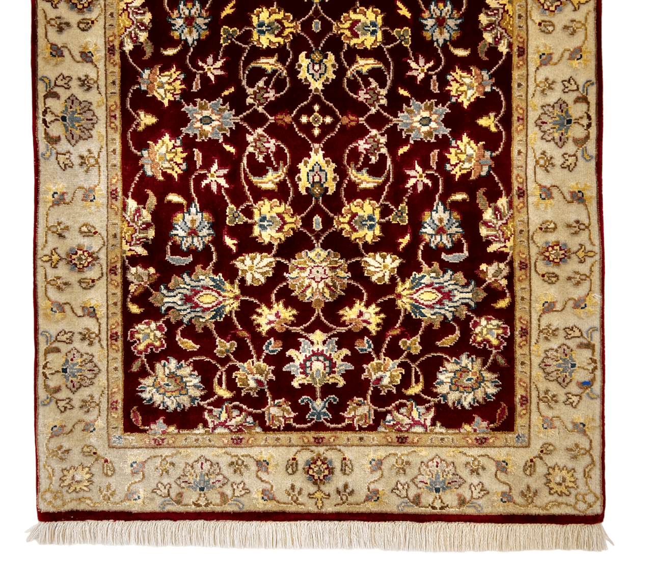 Wool w. silk Kumkapi red/gld 2x3-1