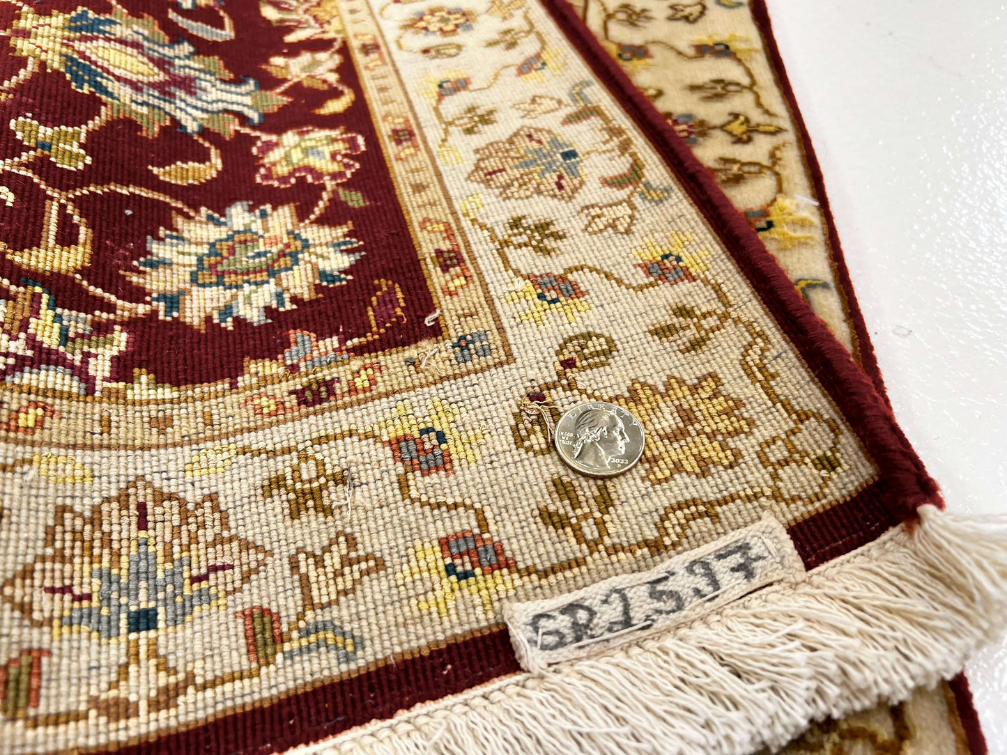 Wool w. silk Kumkapi red/gld 2x3-3