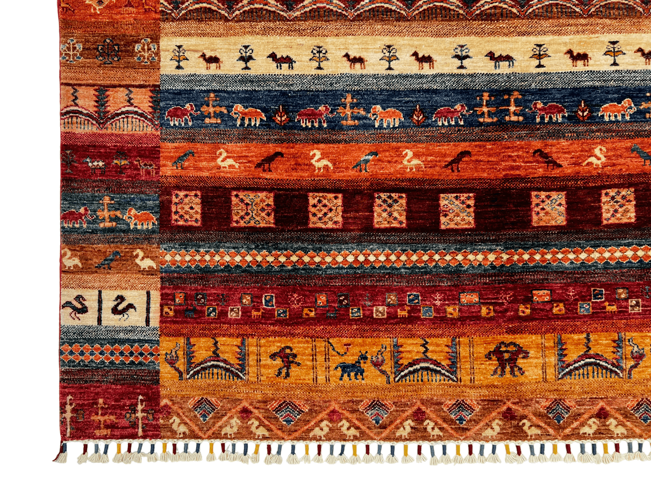 Khurjeen/Gabbeh (6'06"x6'10") rust/multicolor-1