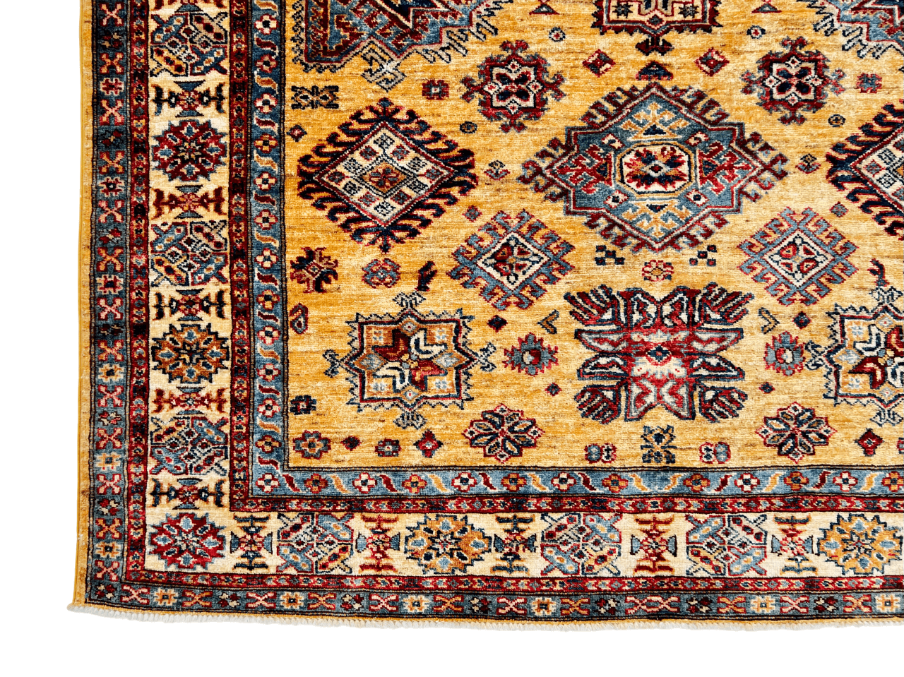 Super Kazak (5'08"x7'11") gold/ivory-1