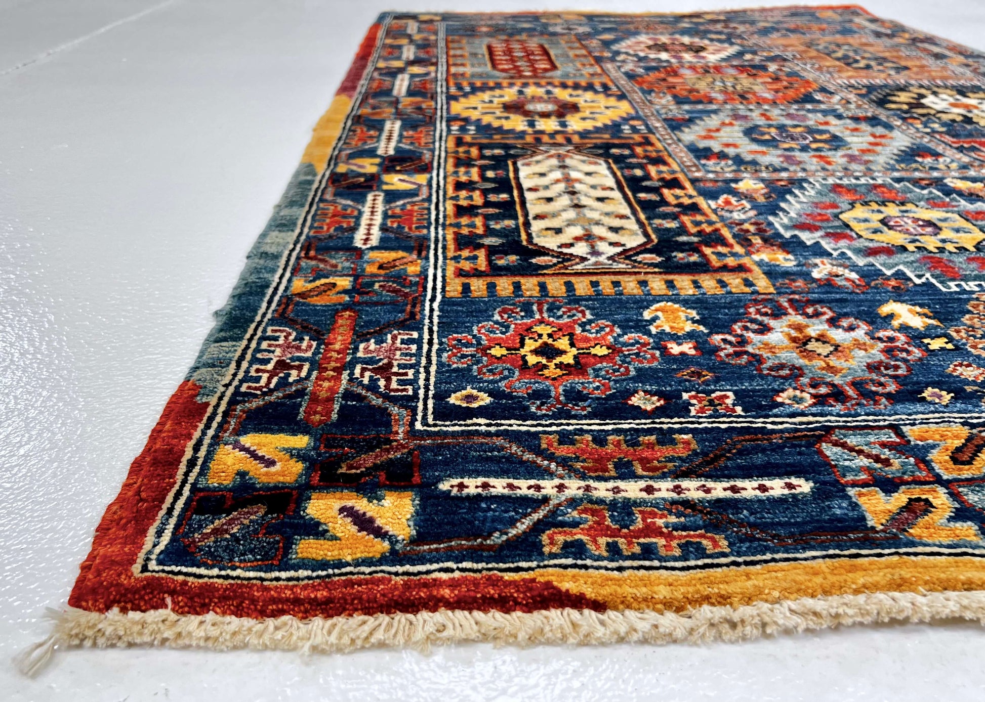 Afghan Wazir (3'04"x5'03") blue/multicolor-4