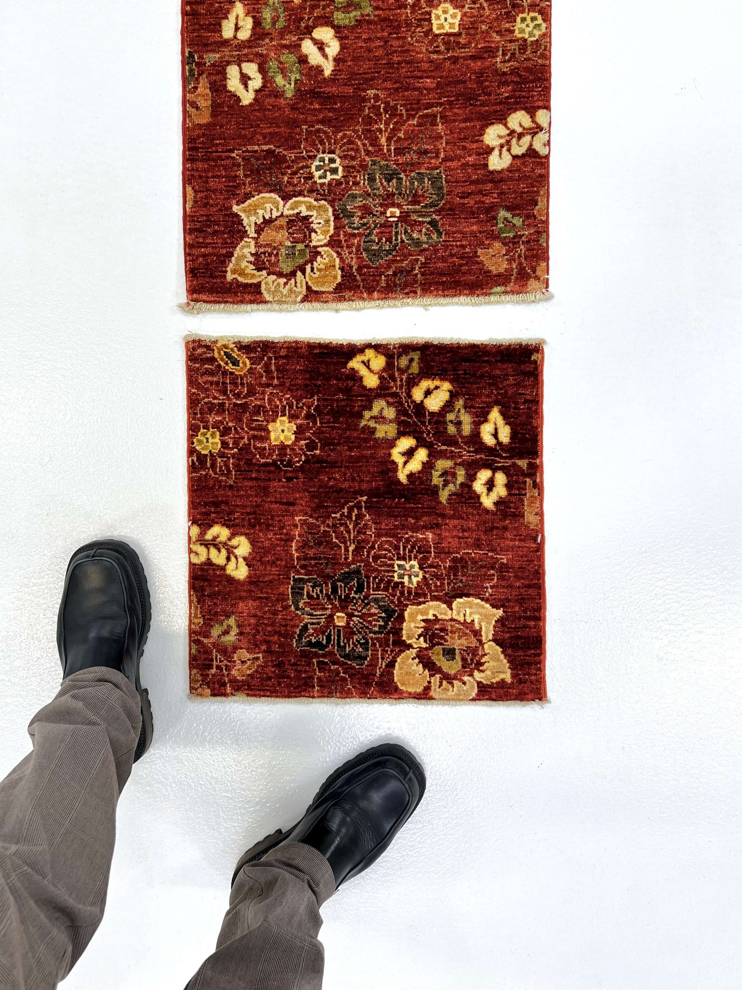 Vegetable-Dye with Silk Accents (18" square) rust-4