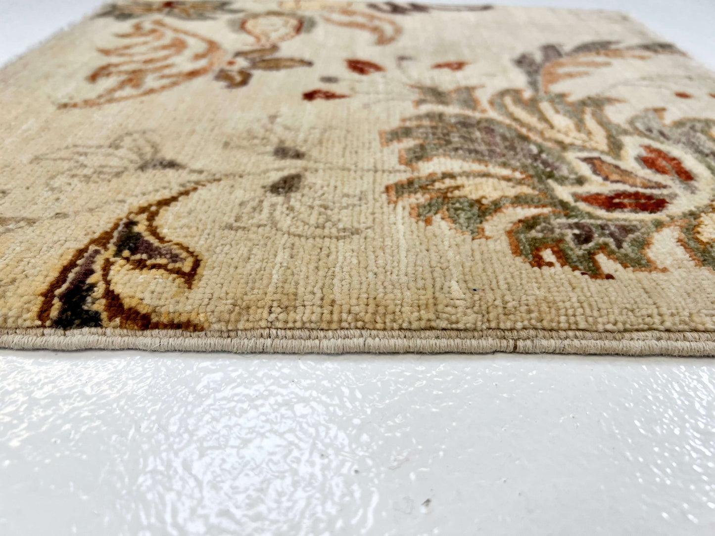 Vegetable-Dye with Silk Accents (18" square) ivory-2