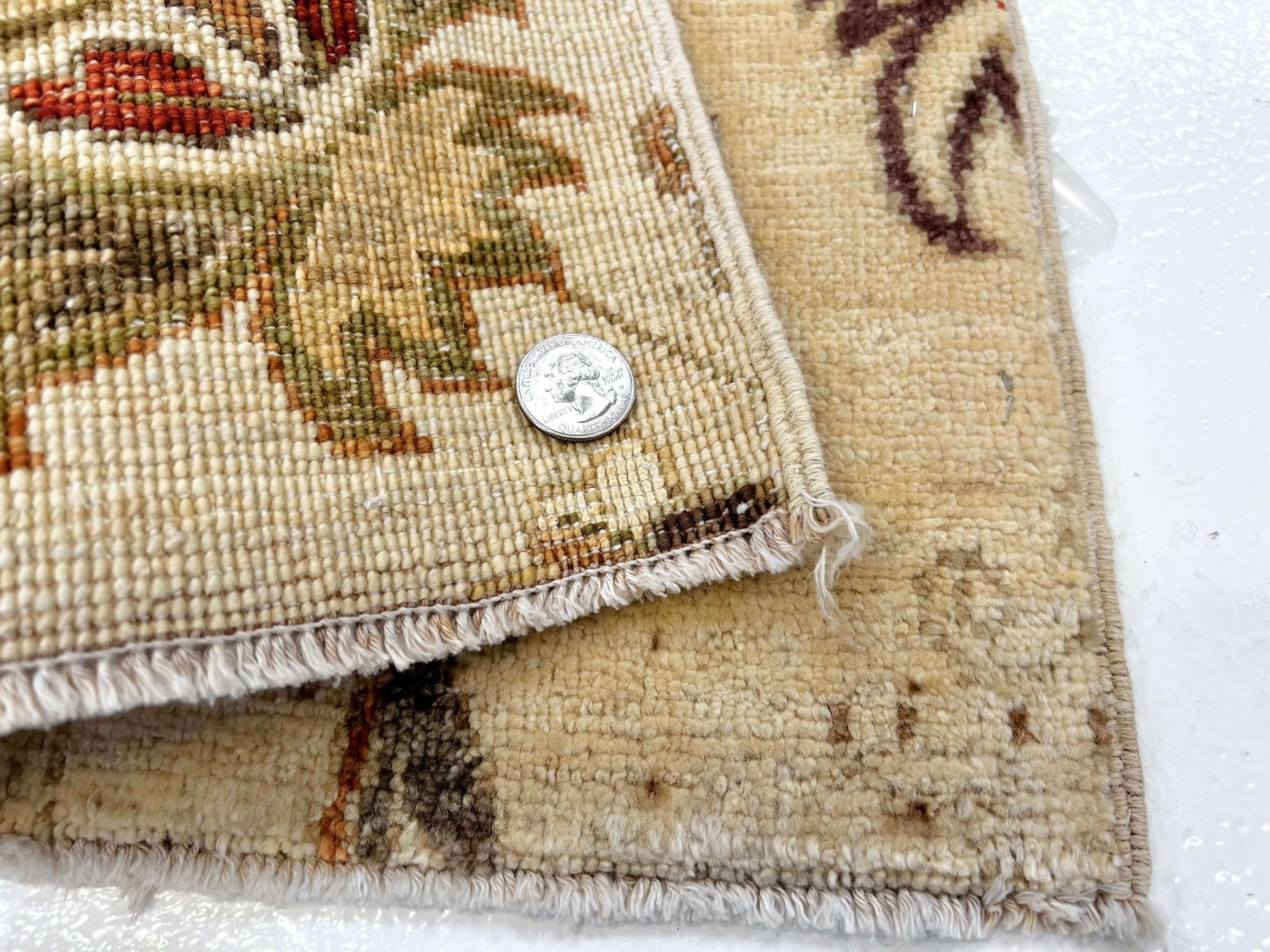 Vegetable-Dye with Silk Accents (18" square) ivory-3