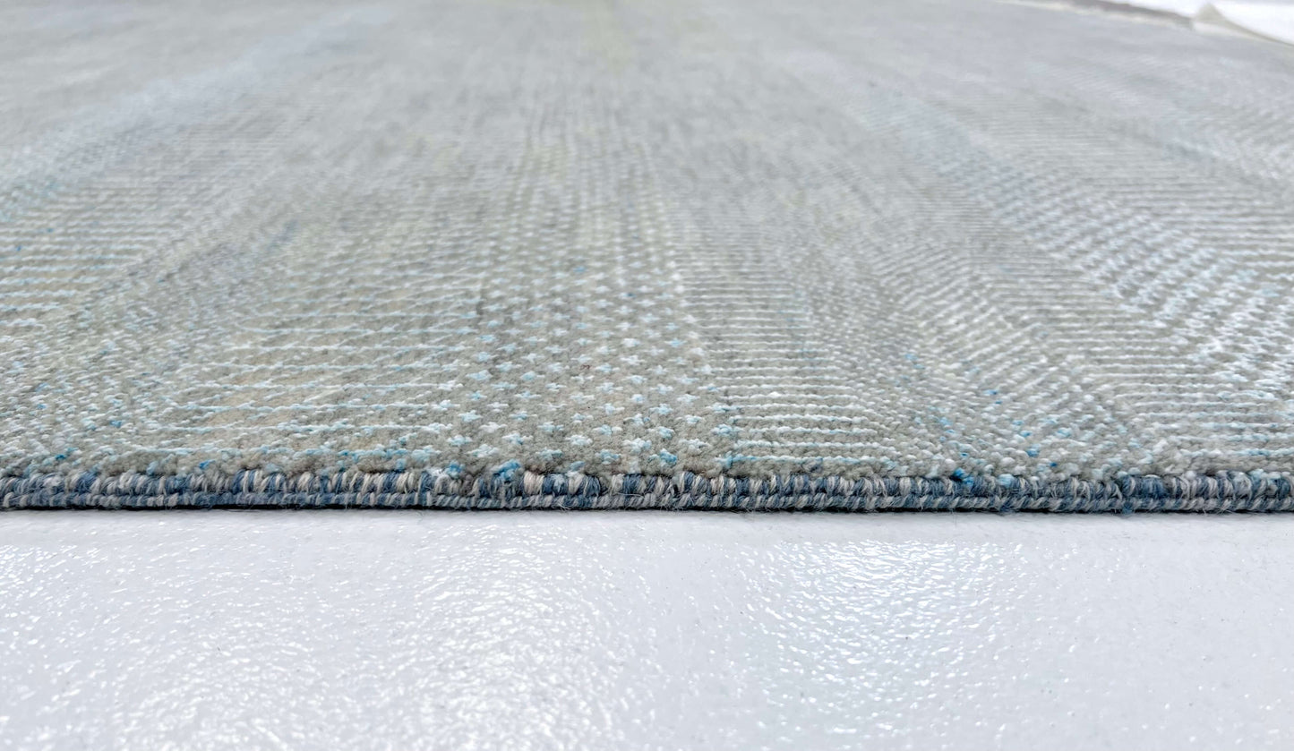 Durva/Grass Design (9'01"x12'02") lt.blue/gray-3