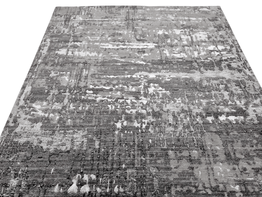 Contemporary textured dark gray 10x14-0
