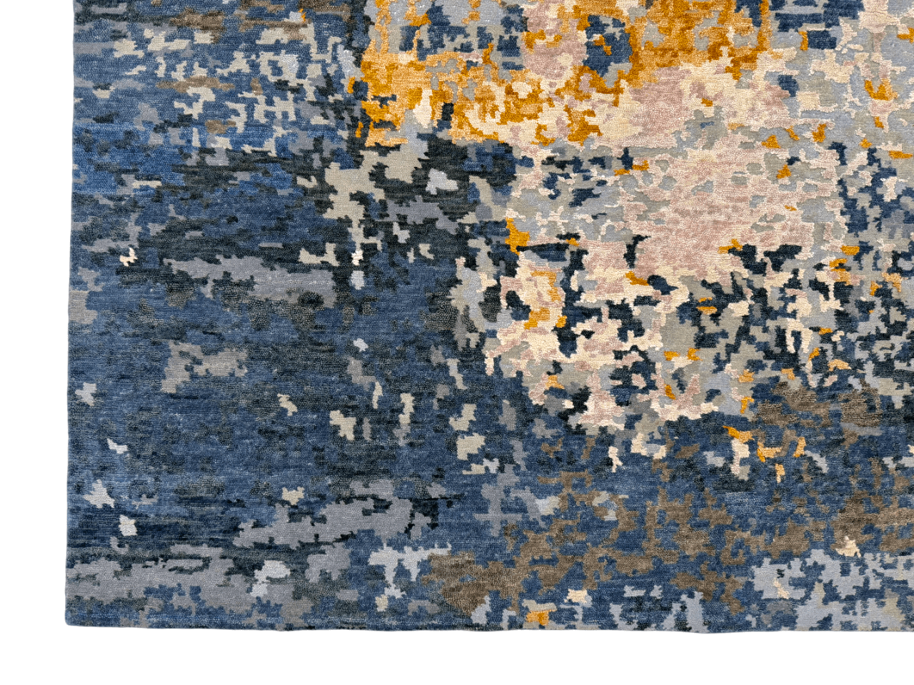 Contemporary Abstract (6x9) blue/gold-1