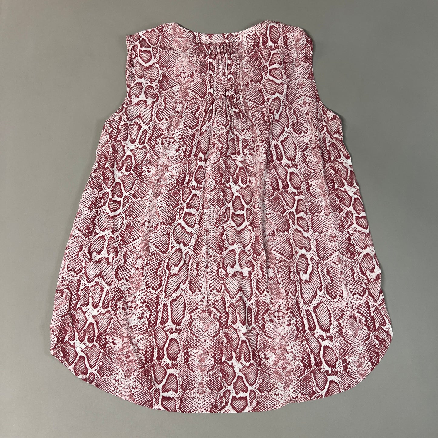 CHELSEA & THEODORE Sleeveless Blouse Women's Size M Pink Python 2165072 (NEW)
