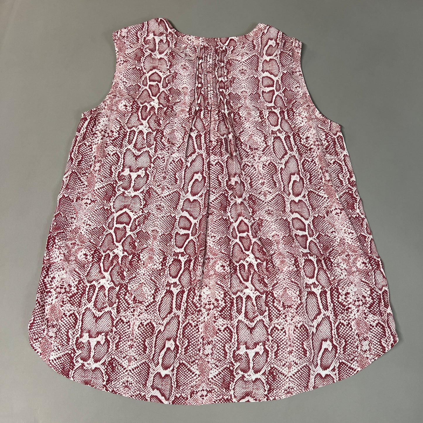 CHELSEA & THEODORE Sleeveless Blouse Women's Size L Pink Python 2165072 (NEW)