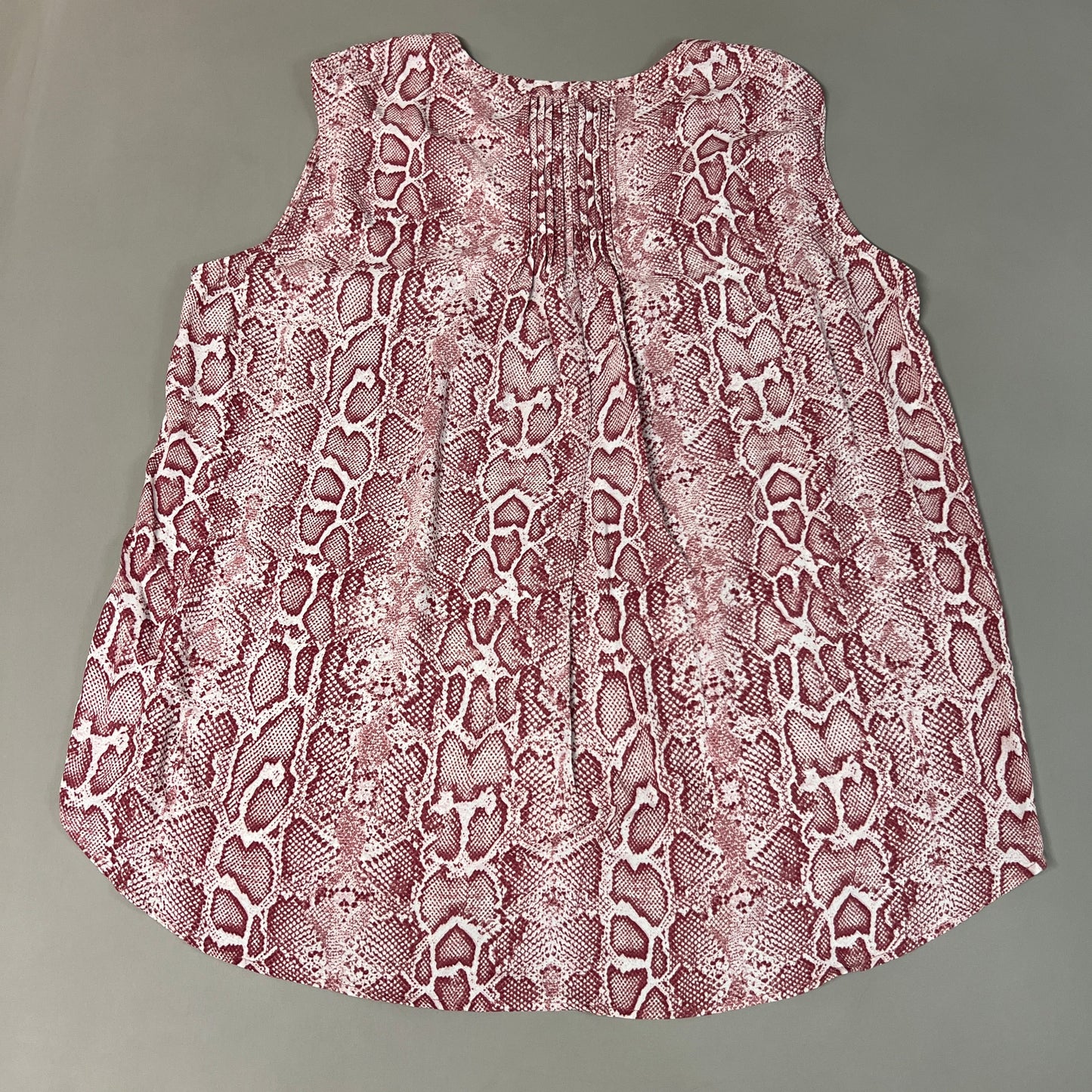 CHELSEA & THEODORE Sleeveless Blouse Women's Size XXL Pink Python 2165072 (NEW)