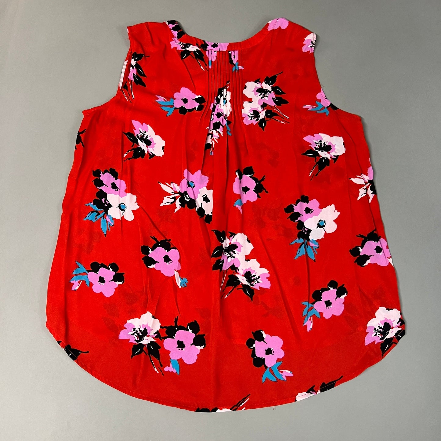CHELSEA & THEODORE Sleeveless Blouse Women's Size XL Red Floral Paisley 2165072 (NEW)