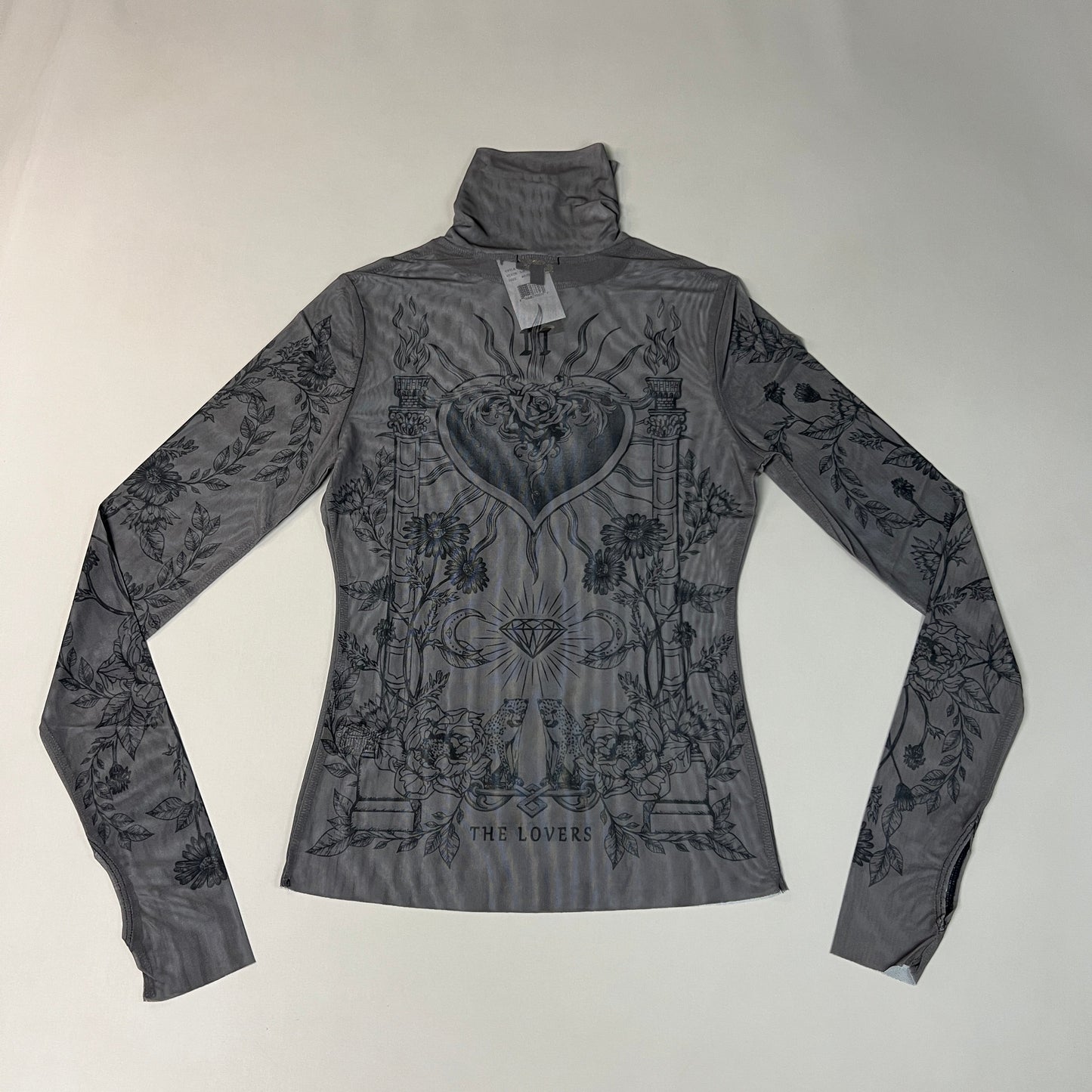 AFRM Zadie Turtleneck Pullover w/Thumb Holes Women's M Noir Tarot Card AET028103AU21 (New)