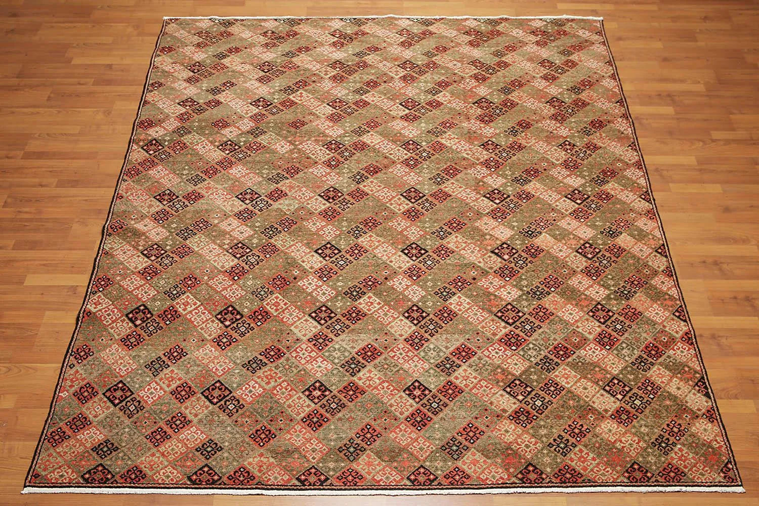 8x10 Olive Brown Hand knotted 100% Wool Modern & Contemporary Oriental Area Rug-2