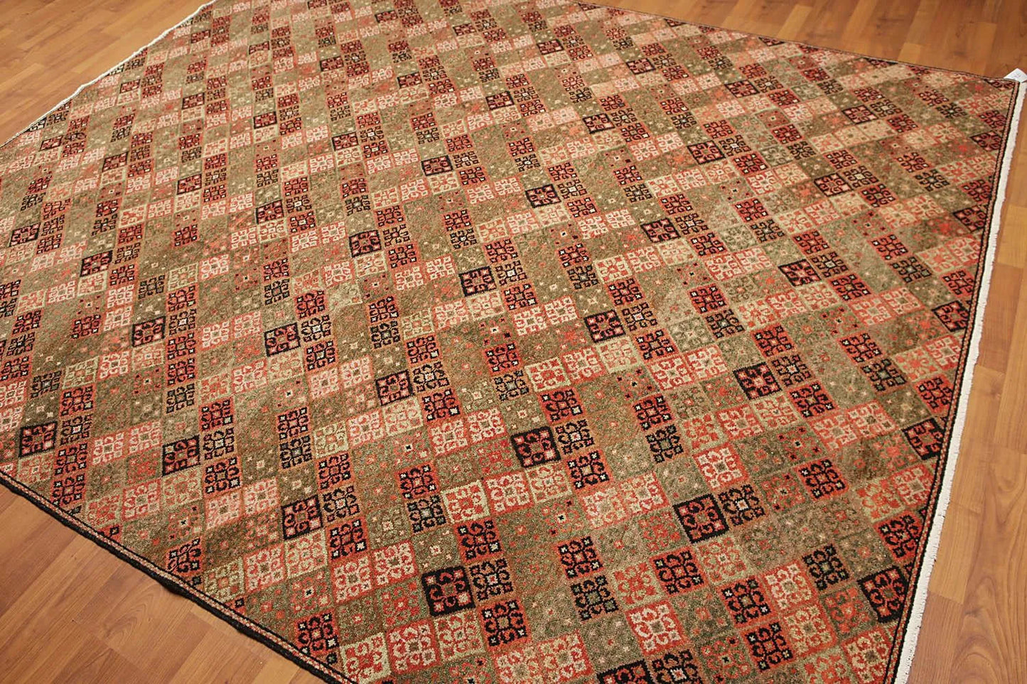 8x10 Olive Brown Hand knotted 100% Wool Modern & Contemporary Oriental Area Rug-3