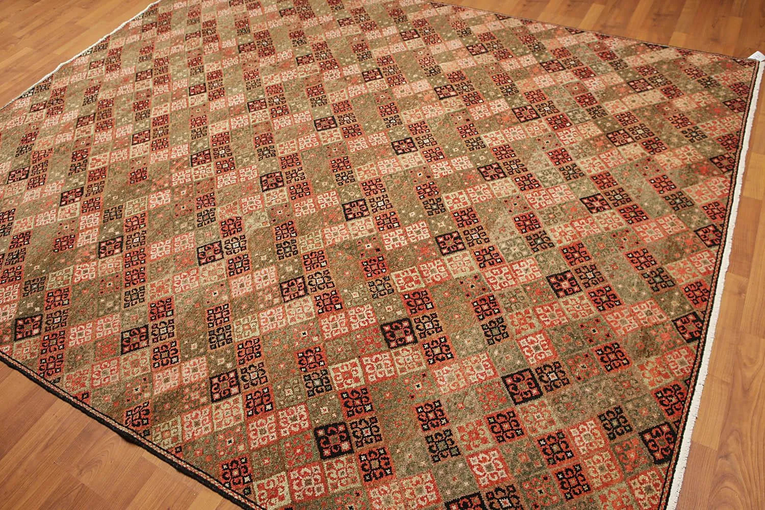 8x10 Olive Brown Hand knotted 100% Wool Modern & Contemporary Oriental Area Rug-3