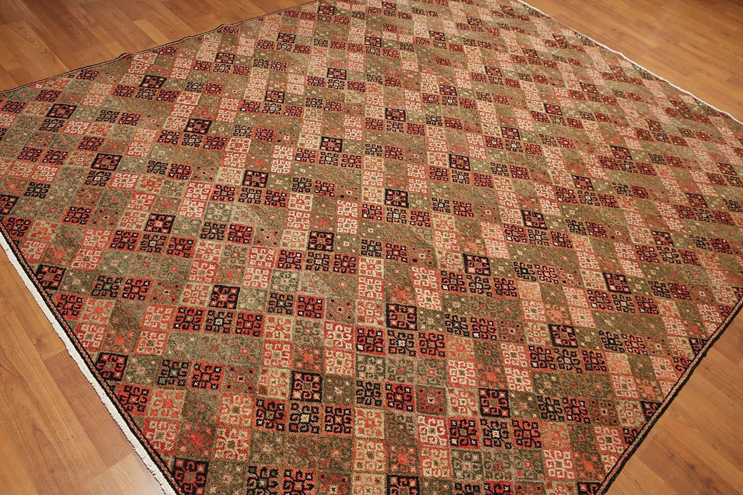 8x10 Olive Brown Hand knotted 100% Wool Modern & Contemporary Oriental Area Rug-4