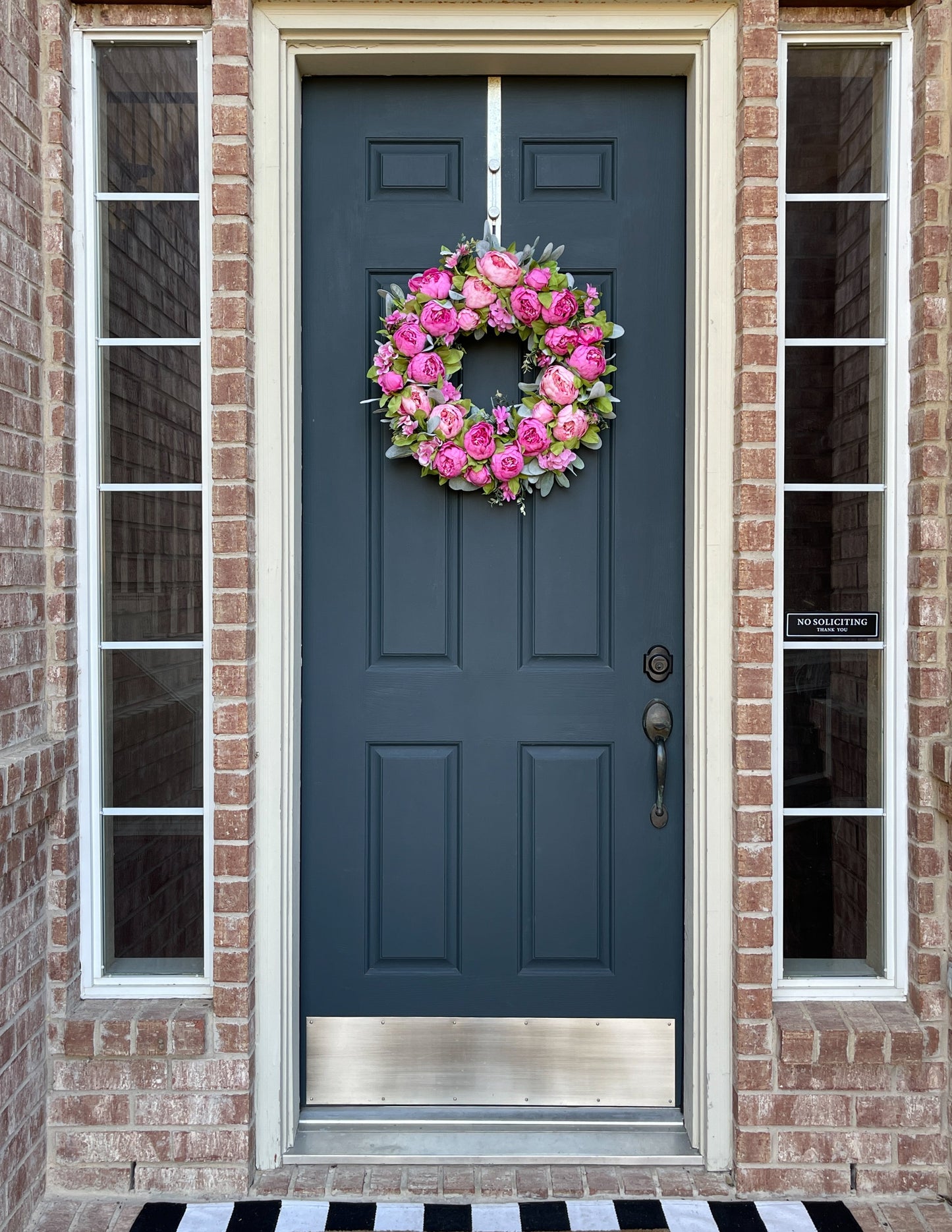 Blush Pink Peony Spring Wreath
