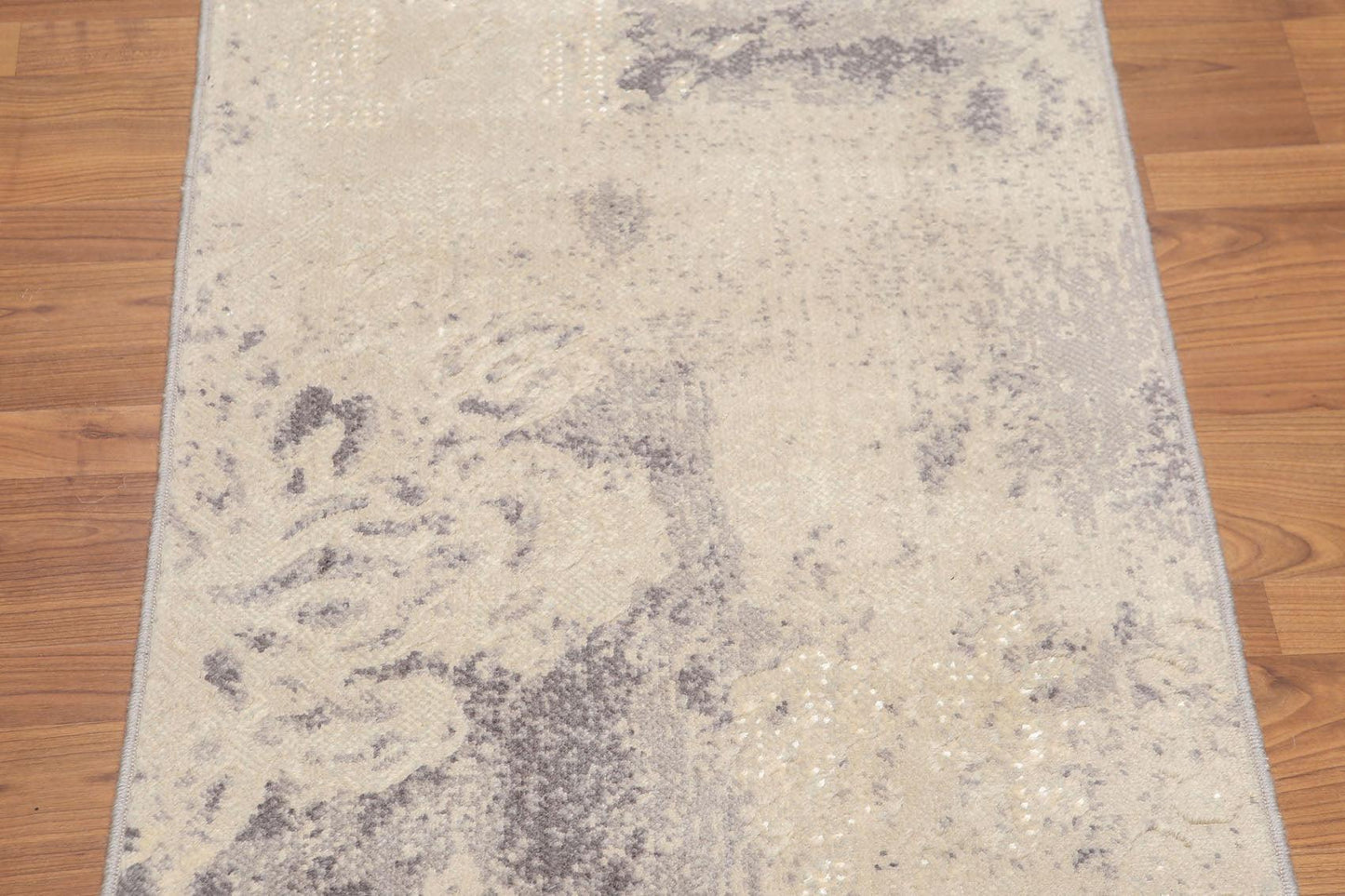 2'4" x 8' Hand Knotted Abstract Modern Wool Runner Area rug Ivory-3
