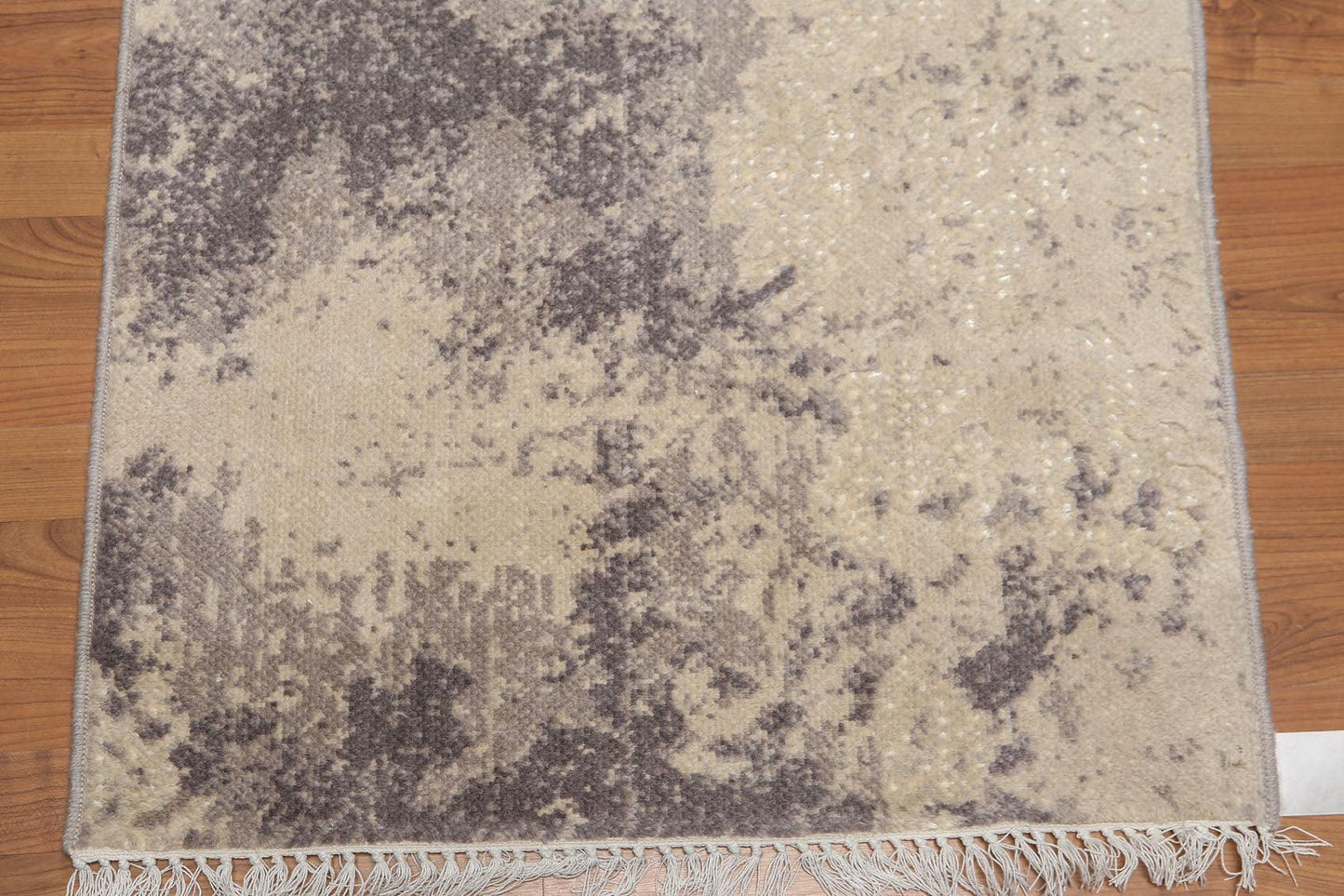2'4" x 8' Hand Knotted Abstract Modern Wool Runner Area rug Ivory-4