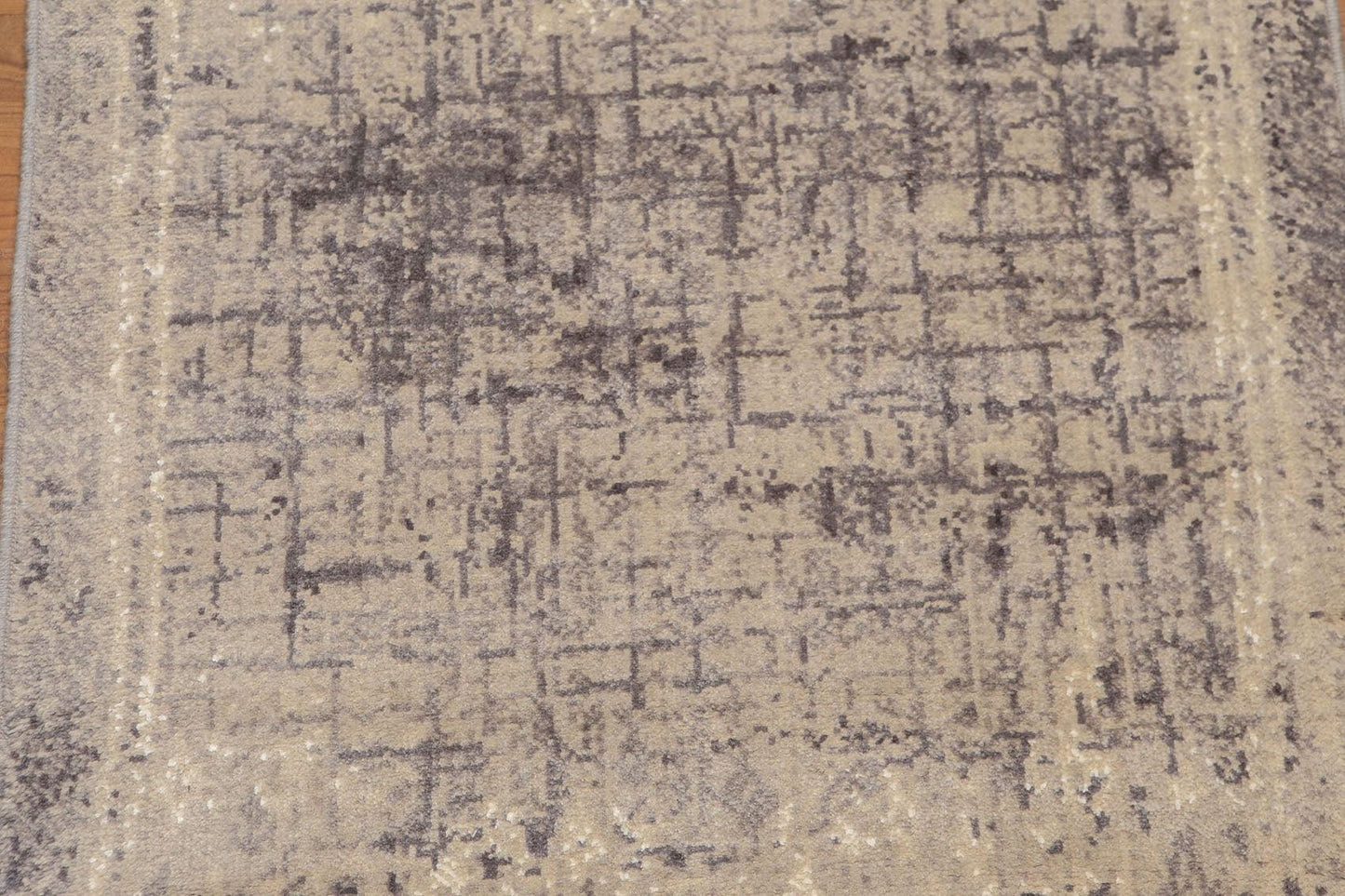 2'4" x 8' Hand Knotted Abstract Modern 100% Wool runner Area rug Beige-3