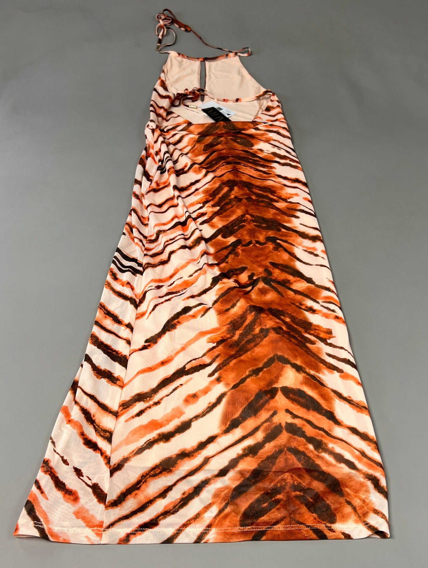AFRM X Revolve Kalina Halter Mesh Mini Dress Women's XS Placement Tiger AED021762 (New)