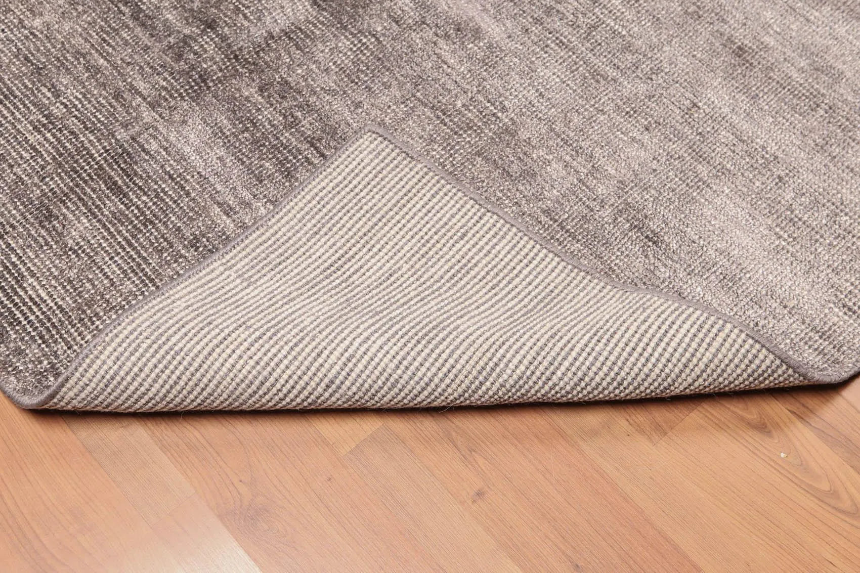 5' x 8' Hand Knotted Textured Industrial Bamboo Silk Area rug Gray 5x8-3