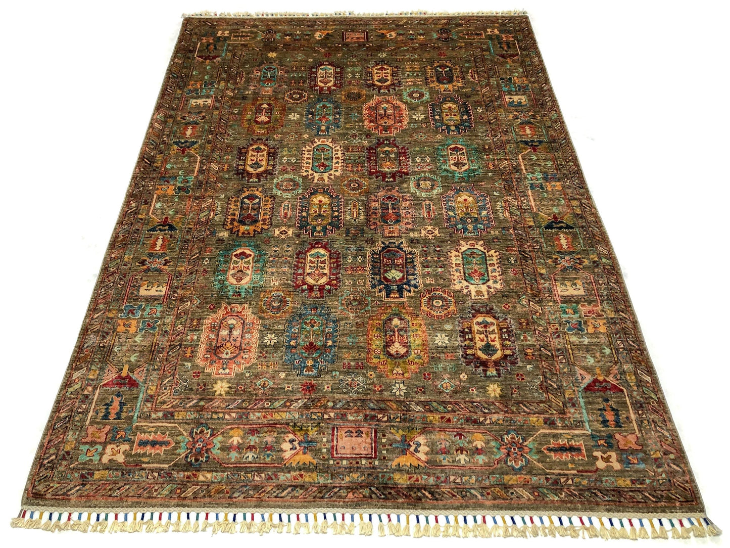 Khorjin (5'06"x7'08") camel/jewel tones-3